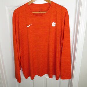 The Nike Tee Dri Fit Clemson Tigers Heathered L/S Performance Shirt Men’s 3XL